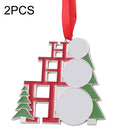 2PCS JS025 Christmas Hot Red Wire Zinc Alloy Blank Heat Transfer Pendant
