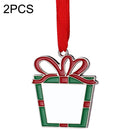 2PCS JS026 Christmas Hot Red Wire Zinc Alloy Blank Heat Transfer Pendant