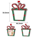 2PCS JS026 Christmas Hot Red Wire Zinc Alloy Blank Heat Transfer Pendant