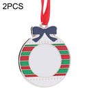 2PCS JS027 Christmas Hot Red Wire Zinc Alloy Blank Heat Transfer Pendant