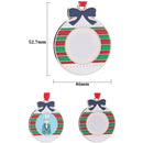 2PCS JS027 Christmas Hot Red Wire Zinc Alloy Blank Heat Transfer Pendant