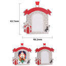 2PCS JS028 Christmas Hot Red Wire Zinc Alloy Blank Heat Transfer Pendant