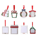 2PCS JS028 Christmas Hot Red Wire Zinc Alloy Blank Heat Transfer Pendant