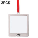 2PCS JS037 Christmas Hot Red Wire Zinc Alloy Blank Heat Transfer Pendant