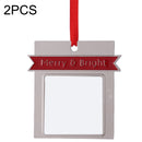 2PCS JS038 Christmas Hot Red Wire Zinc Alloy Blank Heat Transfer Pendant