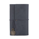 A6 80 Inside Pages Retro Loose-leaf Handbook Diary Notebook Notepad(Skin Deep Gray)