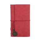 A6 80 Inside Pages Retro Loose-leaf Handbook Diary Notebook Notepad(Skin Red)