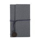 A6 80 Inside Pages Retro Loose-leaf Handbook Diary Notebook Notepad(Cotton Linen Deep Gray)