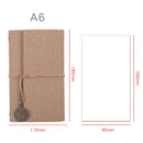 A6 80 Inside Pages Retro Loose-leaf Handbook Diary Notebook Notepad(Cotton Linen Coffee)