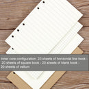 A6 80 Inside Pages Retro Loose-leaf Handbook Diary Notebook Notepad(Skin Coffee)