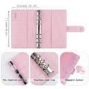 A6 Illusion Magic Square Loose-leaf PU Notebook Cash Budget Book(Pink)