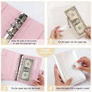 A6 Illusion Magic Square Loose-leaf PU Notebook Cash Budget Book(Pink)