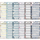 60 Sheets Cash Budget Card Loose-leaf Bookkeeping Replacement Core(Small Floral)