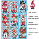 Christmas Static Glass Window Decoration Background Decorative Stickers(Dwarf)