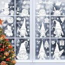 Christmas Static Glass Window Decoration Background Decorative Stickers(White Midget)