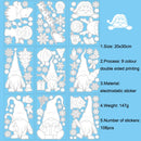 Christmas Static Glass Window Decoration Background Decorative Stickers(White Midget)