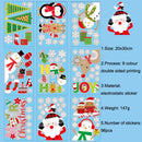 Christmas Static Glass Window Decoration Background Decorative Stickers(Santa Claus+ Penguins)
