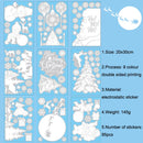 Christmas Static Glass Window Decoration Background Decorative Stickers(Santa Claus)