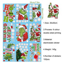 Christmas Static Glass Window Decoration Background Decorative Stickers(Ghost Elf)