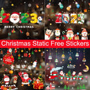 2PCS HY-20 Christmas Decorations Display Window Kindergarten Electrostatic Sticker