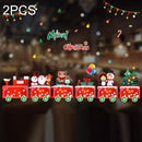 2PCS WQSD9 Christmas Decorations Display Window Kindergarten Electrostatic Sticker