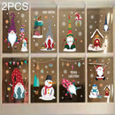 2PCS HYC-15 Christmas Decorations Display Window Kindergarten Electrostatic Sticker