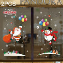 2PCS HYC-61 Christmas Decorations Display Window Kindergarten Electrostatic Sticker