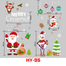 2PCS HYC-95 Christmas Decorations Display Window Kindergarten Electrostatic Sticker