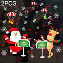 2PCS HL-031 Christmas Decorations Display Window Kindergarten Electrostatic Sticker