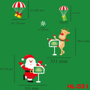 2PCS HL-031 Christmas Decorations Display Window Kindergarten Electrostatic Sticker