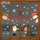 2PCS HL-035 Christmas Decorations Display Window Kindergarten Electrostatic Sticker