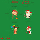 2PCS HL-035 Christmas Decorations Display Window Kindergarten Electrostatic Sticker