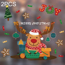 2PCS HYC-004 Christmas Decorations Display Window Kindergarten Electrostatic Sticker
