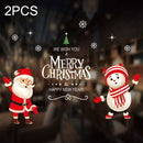2PCS HL-054 Christmas Decorations Display Window Kindergarten Electrostatic Sticker