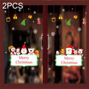 2PCS HL-057 Christmas Decorations Display Window Kindergarten Electrostatic Sticker