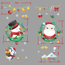 2PCS HYC-46 Christmas Decorations Display Window Kindergarten Electrostatic Sticker