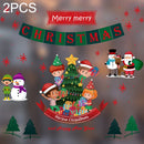 2PCS HYC-007 Christmas Decorations Display Window Kindergarten Electrostatic Sticker