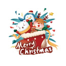 2PCS HYC-007 Christmas Decorations Display Window Kindergarten Electrostatic Sticker