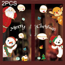 2PCS HL-072 Christmas Decorations Display Window Kindergarten Electrostatic Sticker