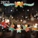 2PCS HL-075 Christmas Decorations Display Window Kindergarten Electrostatic Sticker