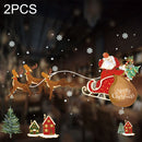 2PCS HL-077 Christmas Decorations Display Window Kindergarten Electrostatic Sticker