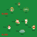 2PCS HL-080 Christmas Decorations Display Window Kindergarten Electrostatic Sticker