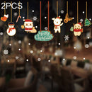 2PCS HL-082 Christmas Decorations Display Window Kindergarten Electrostatic Sticker