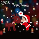 2PCS SD-18 Christmas Decorations Display Window Kindergarten Electrostatic Sticker