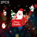 2PCS SD-34 Christmas Decorations Display Window Kindergarten Electrostatic Sticker