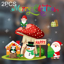 2PCS HYC-011 Christmas Decorations Display Window Kindergarten Electrostatic Sticker