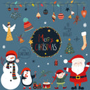 2PCS Christmas Decorations Double-sided Waterproof Glass Shop Window Classroom Stickers(As Show)