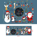 2PCS Christmas Decorations Double-sided Waterproof Glass Shop Window Classroom Stickers(As Show)