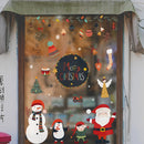 2PCS Christmas Decorations Double-sided Waterproof Glass Shop Window Classroom Stickers(As Show)