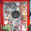 2PCS Christmas Decorations Double-sided Waterproof Glass Shop Window Classroom Stickers(As Show)